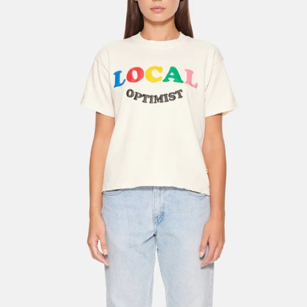 MADHAPPY “Local Optimist” Cream T Shirt